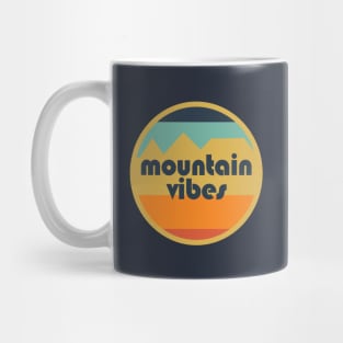 Mountain Vibes Retro Circle Mug